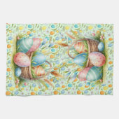 Ostereier und Blume Geschirrtuch (Horizontal)
