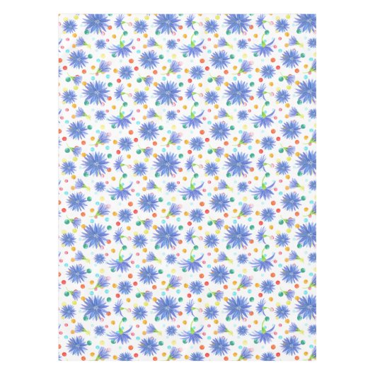 Ostereier und Blume in Blau Tischdecke (Vorderseite)