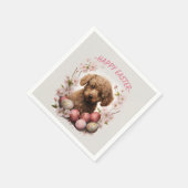 Ostereier und -Blume - Serviette (Ecke)