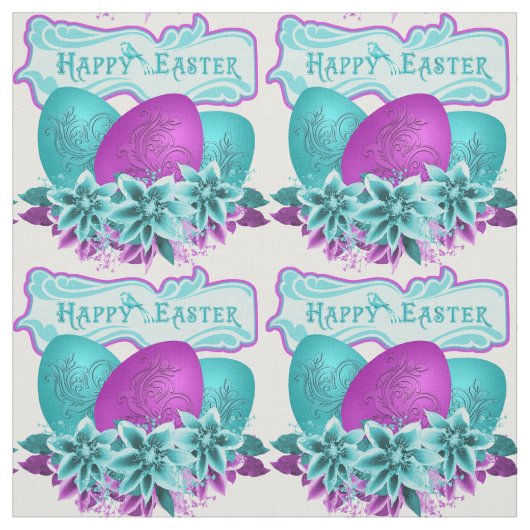 Ostereier und Blume zu Ostern 4,5" Stoff (Muster)