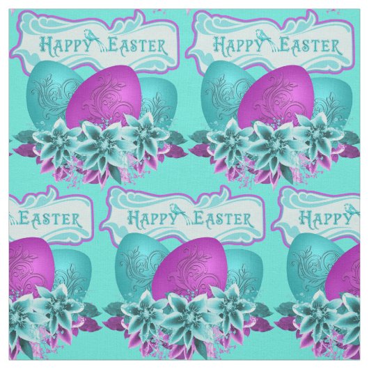 Ostereier und Blume zu Ostern 4,5" Stoff (Muster)