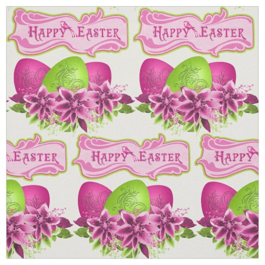 Ostereier und Blume zu Ostern 4,5" Stoff (Muster)