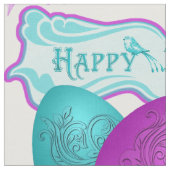 Ostereier und Blume zu Ostern 9" Stoff (Nahaufnahme)