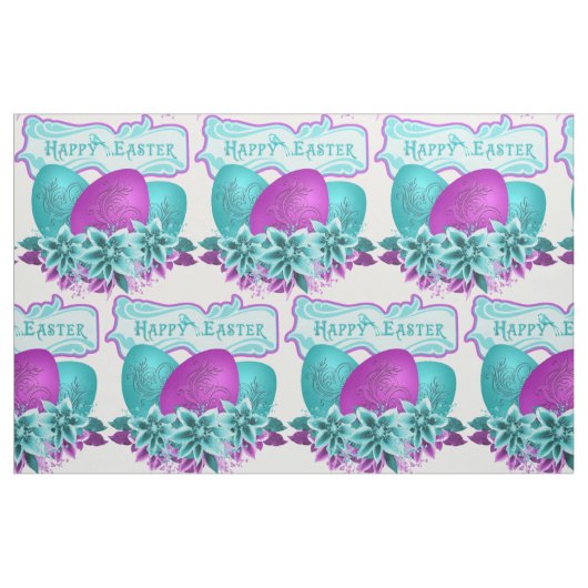 Ostereier und Blume zu Ostern 9" Stoff (Fat Quarter (45,7 x 55,9 cm))