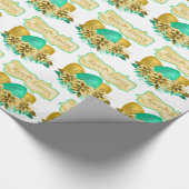 Ostereier und Blume zu Ostern Geschenkpapier (Ecke)