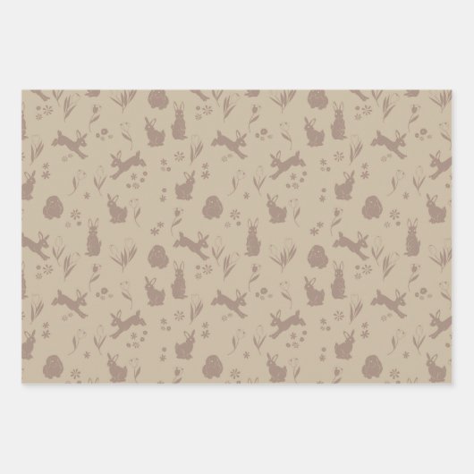 Ostereier und -bunnies, Frühlingstulips Geschenkpapier Set (Vorderseite 2)