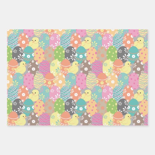 Ostereier und -bunnies, Frühlingstulips Geschenkpapier Set (Vorderseite)