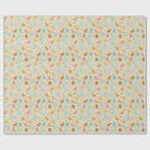 Ostereier und farbiges Huhn Geschenkpapier (Flach)