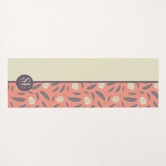 OSTEREIER UND FEATHERS KUSTOM PATTERN YOGAMATTE (Rückseite (Horizontal))