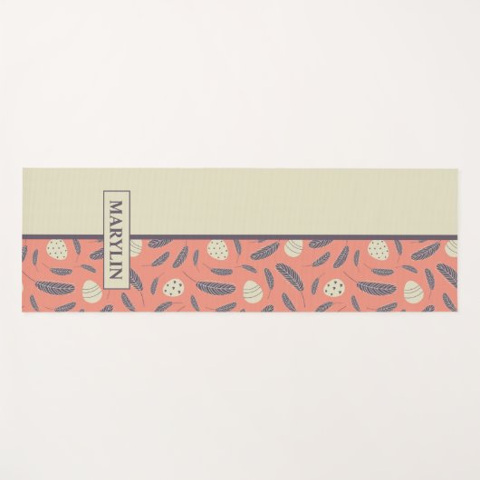 OSTEREIER UND FEATHERS KUSTOM PATTERN YOGAMATTE (Vorderseite (Horizontal))