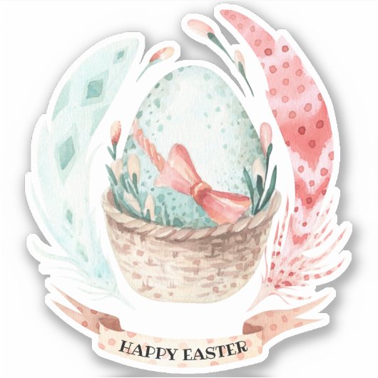 Ostereier und -federn aufkleber (Vorderseite)