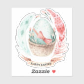 Ostereier und -federn aufkleber (Blatt)