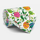 Ostereier und Frühlingsblumenmuster Krawatte (Gerollt)