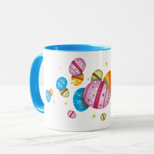 Ostereier und Gänseblümchen Tasse (Vorderseite Links)