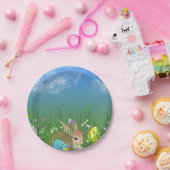 Ostereier und Grashalm Pappteller (Party)