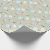 Ostereier und Grünpapier Geschenkpapier (Ecke)