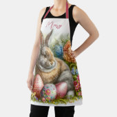 Ostereier und Hasen-Hasen-Print überall Schürze (InSitu)