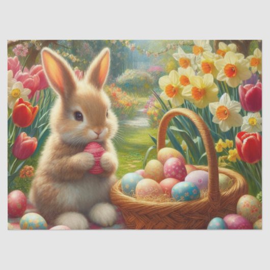 Ostereier und Kaninchengewebe Seidenpapier (Vorderseite)