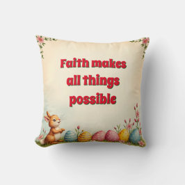 Ostereier und kleine Kaninchen Kissen