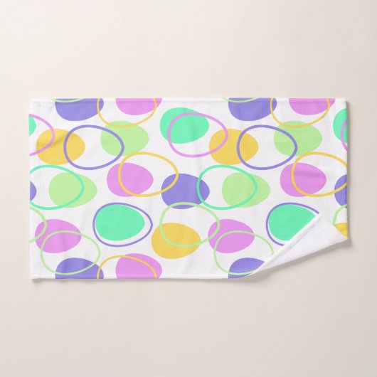 Ostereier und Konturen Badhandtuch Set (Handtuch)