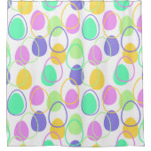 Ostereier und Konturen Duschvorhang (Vorderseite)