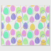 Ostereier und Konturen Geschenkpapier (Flach)