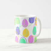 Ostereier und Konturen Kaffee Tasse (VorderseiteRechts)