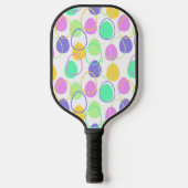 Ostereier und Konturen Pickleball Schläger (Vorderseite)
