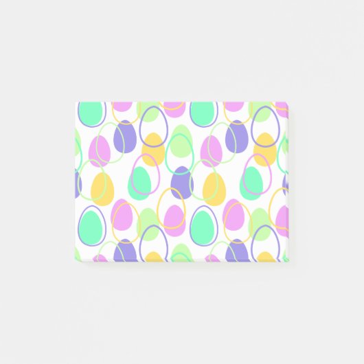 Ostereier und Konturen Post-it Klebezettel (Vorderseite)