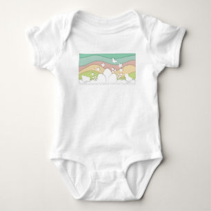 Ostereier und Küken in Pastellfrühlingshöhe Baby Strampler