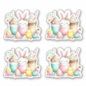 Ostereier und Leckereien Aufkleber (Vorderseite)