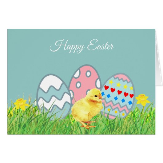 Ostereier und Niedliche Küken gestrichen (Vorderseite (Horizontal))