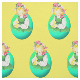 Ostereier und Osterküken Vintag Stoff