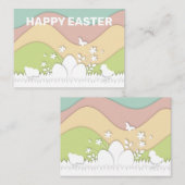 Ostereier und pastelfarbene Küken Platzkarte (Vorne/Hinten)