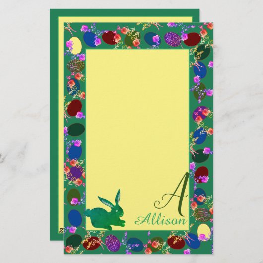 Ostereier und Sonnenstrahlen Briefpapier (Vorne/Hinten)