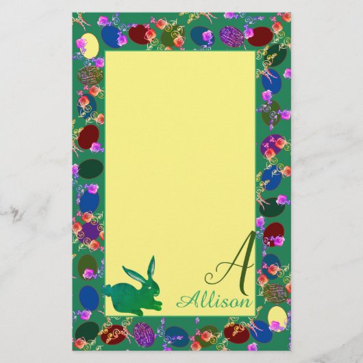 Ostereier und Sonnenstrahlen Briefpapier (Vorderseite)