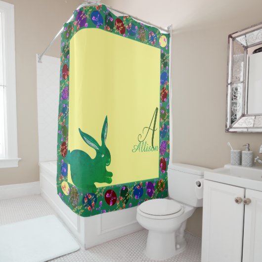 Ostereier und Sonnenstrahlen Duschvorhang (Beispiel)