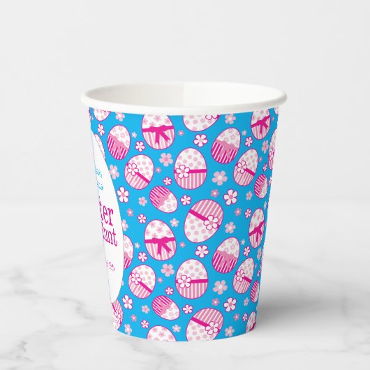 Ostereier-Uroblau Pappbecher (Links)
