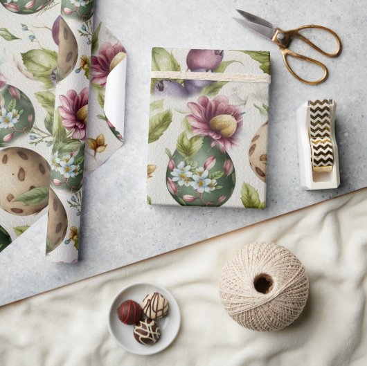 Ostereier Vintag nostalgisches Muster Nr. 14 Geschenkpapier (Kunsthandwerk)