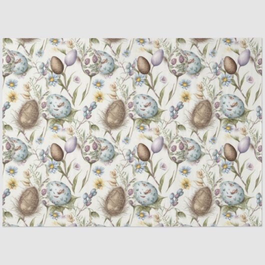 Ostereier Vintag nostalgisches Muster Nr. 16 Seidenpapier (Vorderseite)