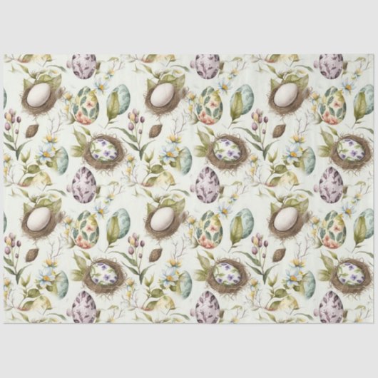 Ostereier Vintag nostalgisches Muster Nr. 19 Seidenpapier (Vorderseite)