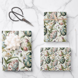 Ostereier Vintag nostalgisches Muster Nr. 1 Geschenkpapier Set