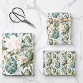 Ostereier Vintag nostalgisches Muster Nr. 2 Geschenkpapier Set