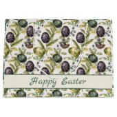 Ostereier Vintag nostalgisches Muster Nr. 3 Große Geschenktüte (Vorderseite)