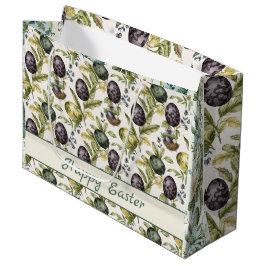 Ostereier Vintag nostalgisches Muster Nr. 3 Große Geschenktüte
