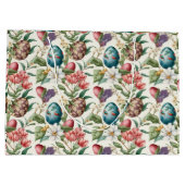 Ostereier Vintag nostalgisches Muster Nr. 4 Große Geschenktüte (Rückseite)