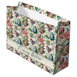 Ostereier Vintag nostalgisches Muster Nr. 4 Große Geschenktüte