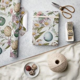 Ostereier Vintag nostalgisches Muster Nr. 8 Geschenkpapier