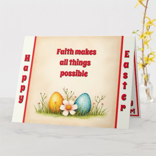 Ostereier Vintag Populäre Sammlung Karte (Gelbe Blume)