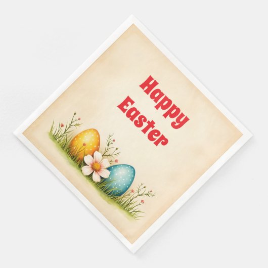 Ostereier Vintag Populäre Sammlung Serviette (Ecke)